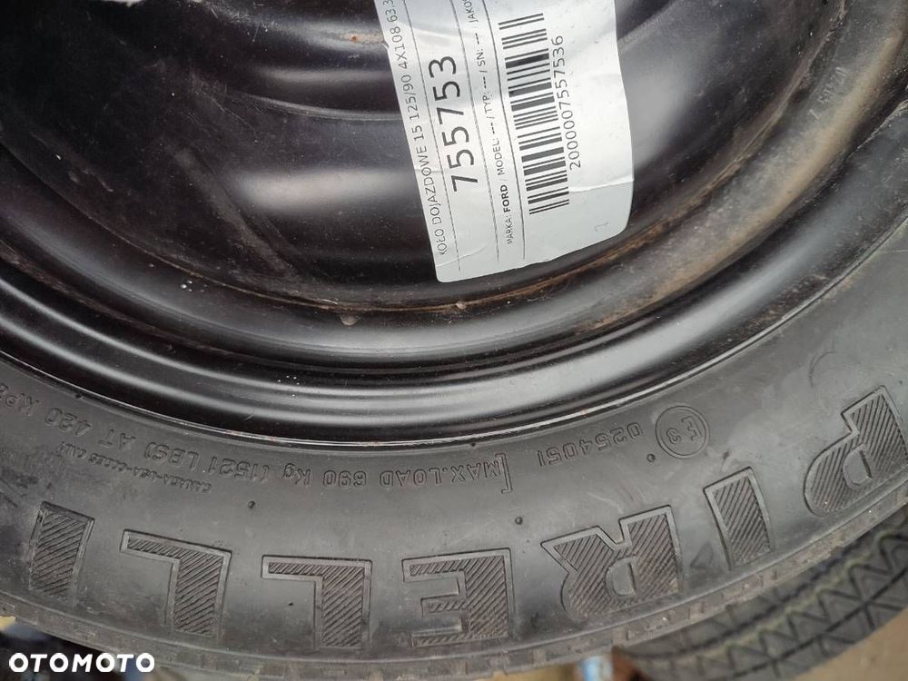 KOŁO DOJAZDOWE 15 125/90 4X108 63,3  FORD - 4