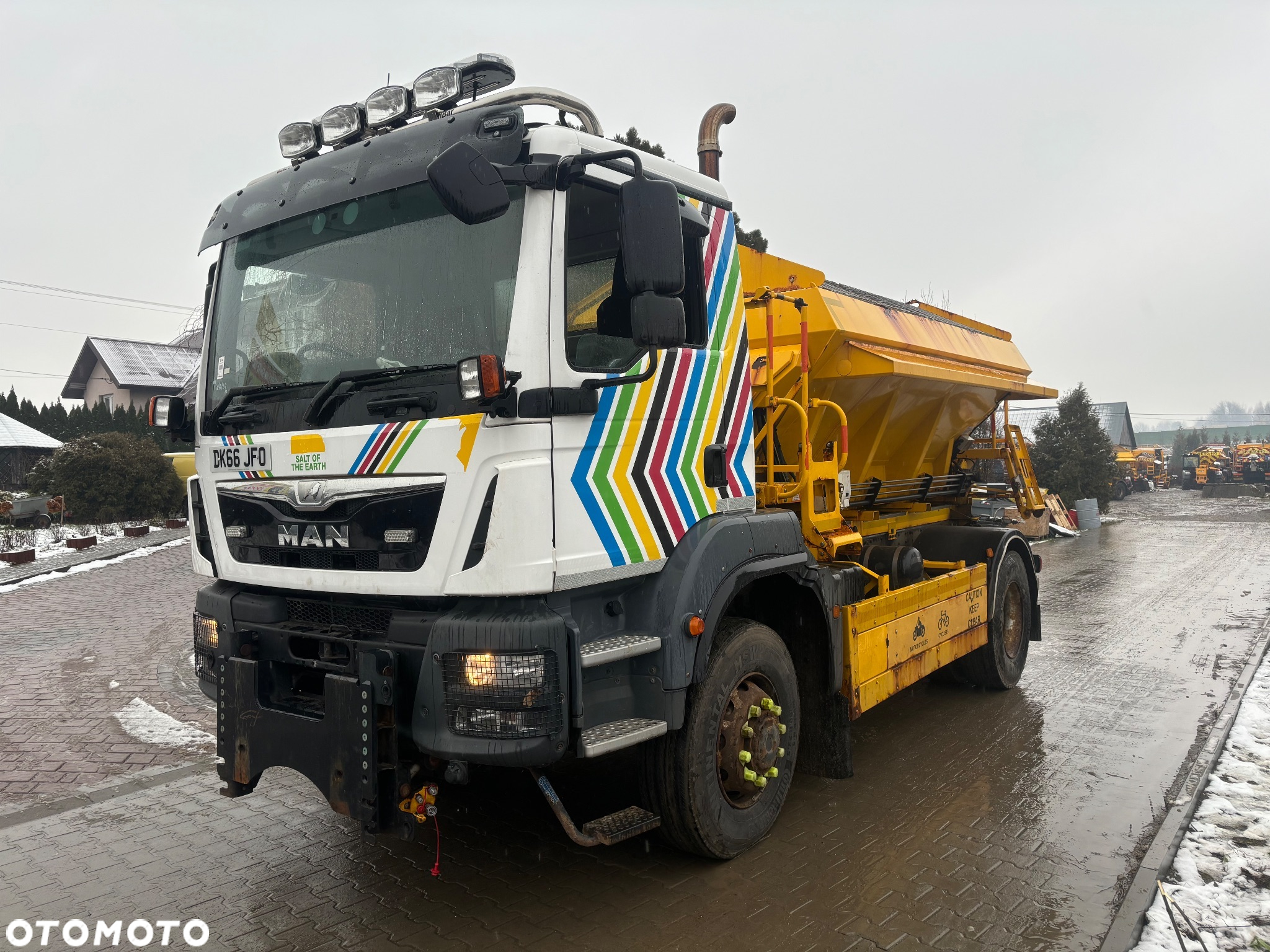 MAN TGM 18.290 4X4BB piaskarka solarka econ pług schmidt - 3
