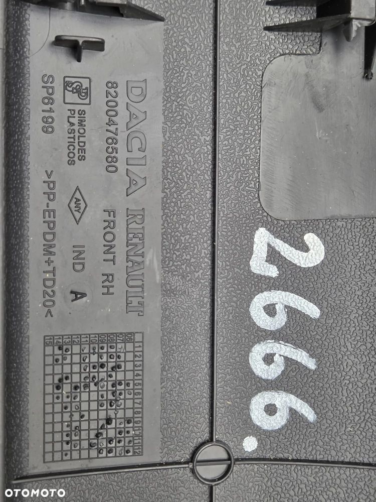 Dacia logan MCV I 1 06-13r 8200476580 listwa drzwi prawy przód - 6