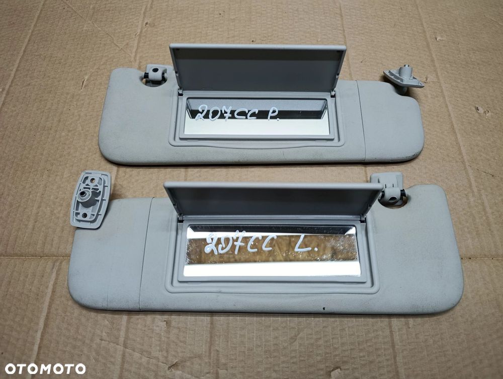 207 CC daszek słoneczny daszki komplet EU 207CC Peugeot - 2