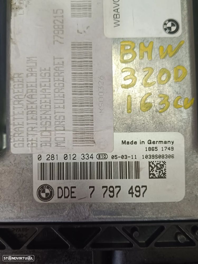 BMW 320D centralina DDE 7 797 497  / 0 281 012 334 E90 163cv - 2