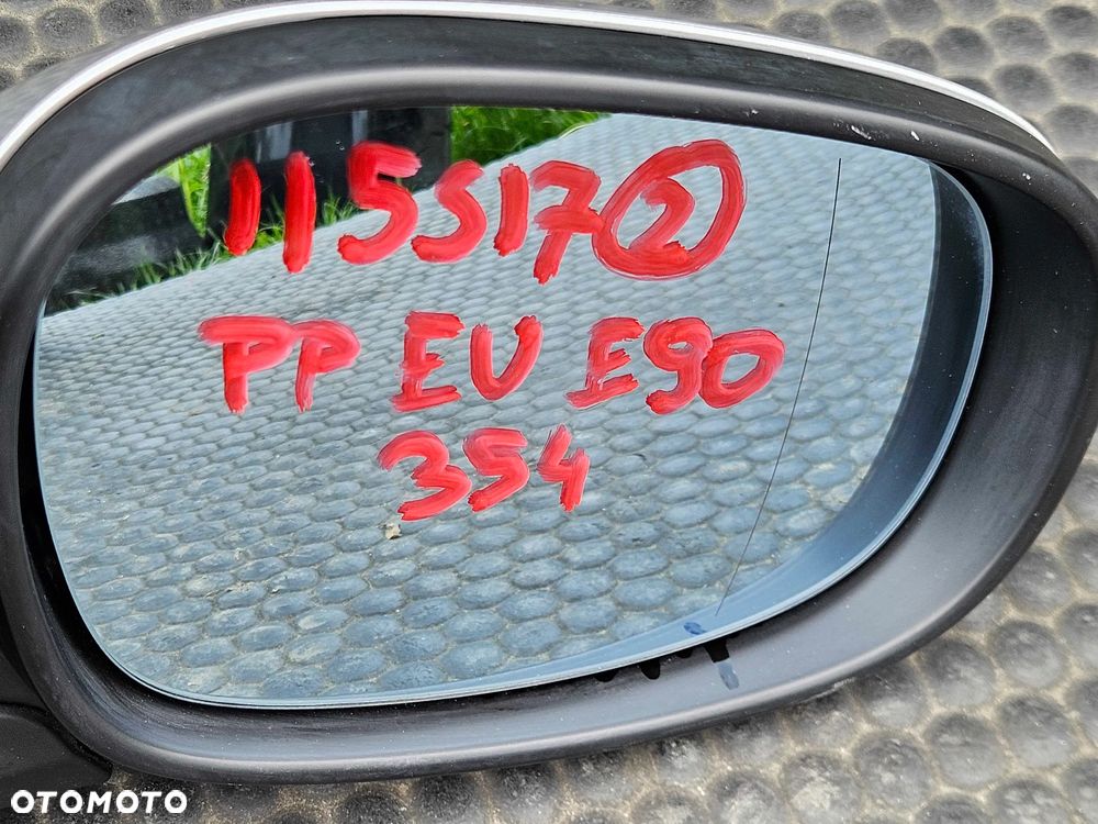 Lusterko Lusterka Zewnetrzne 5 pin Srebrne 354 Titansilber Europa BMW 3 E90 E91 LCI Lift 2009r - 2