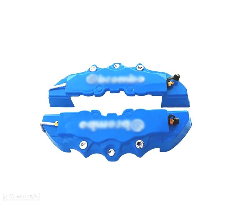 KIT CAPAS TAMPAS LOOK BREMBO PINÇAS DE TRAVÃO FRONTAIS AZUIS - 1