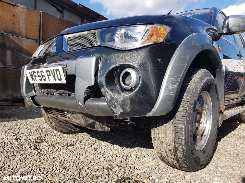 Bara fata Mitsubishi L200 2006 - 2010 NEGRU (654) Diesel model fara spalatoare far CU ... - 11