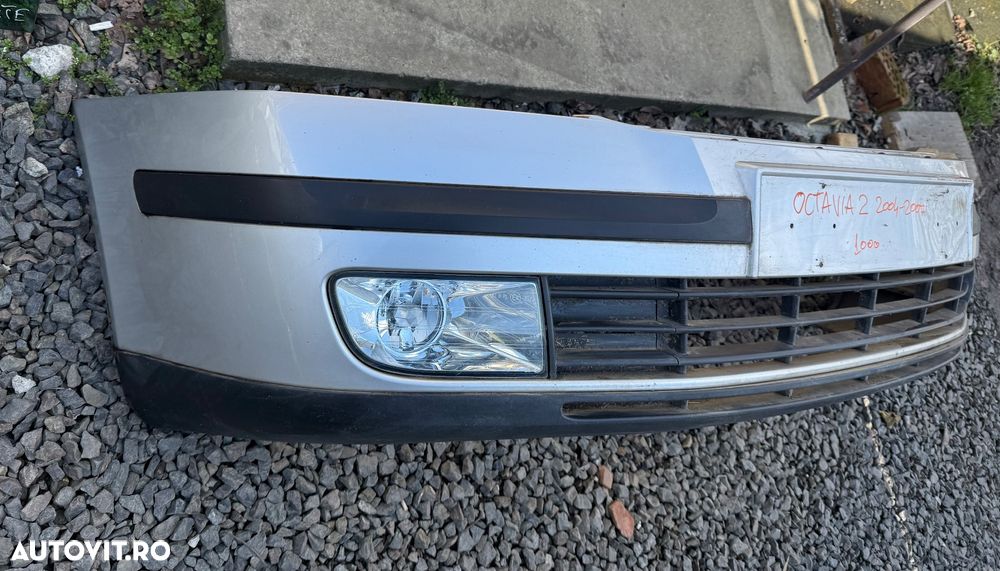 Bara fata SKODA OCTAVIA 2 an 2004-2007 cu halogene, grile si ornamente - 2
