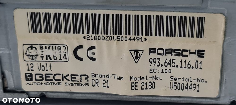 RADIO KASETA + KOD PORSCHE BOXSTER 986 99364511601 - 4