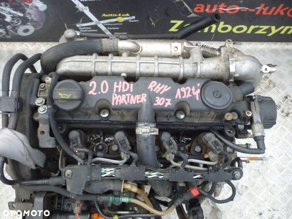 SILNIK PEUGEOT 307 2.0 HDI RHY SIEMENS 192 TYS  UKŁ. PALIW - 2
