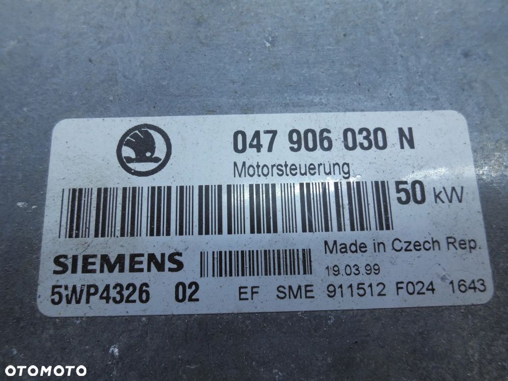 SKODA FELICIA 1.3 STEROWNIK SILNIKA 047906030N POSIADAM 3 SZT - 6