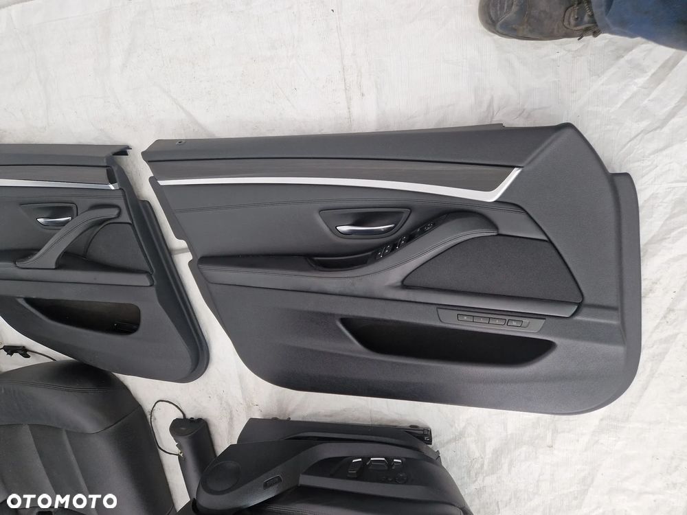 BMW F11 M5 Środek Mpakiet fotele kanapa boczki europa komplet full wentylowane grzane + tv - 6