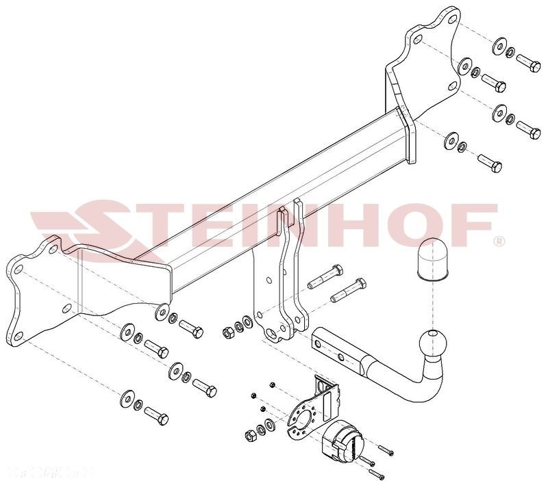 Hak holowniczy + MODUŁ 7 PIN do Audi Q8 4MN od 2018 - 2