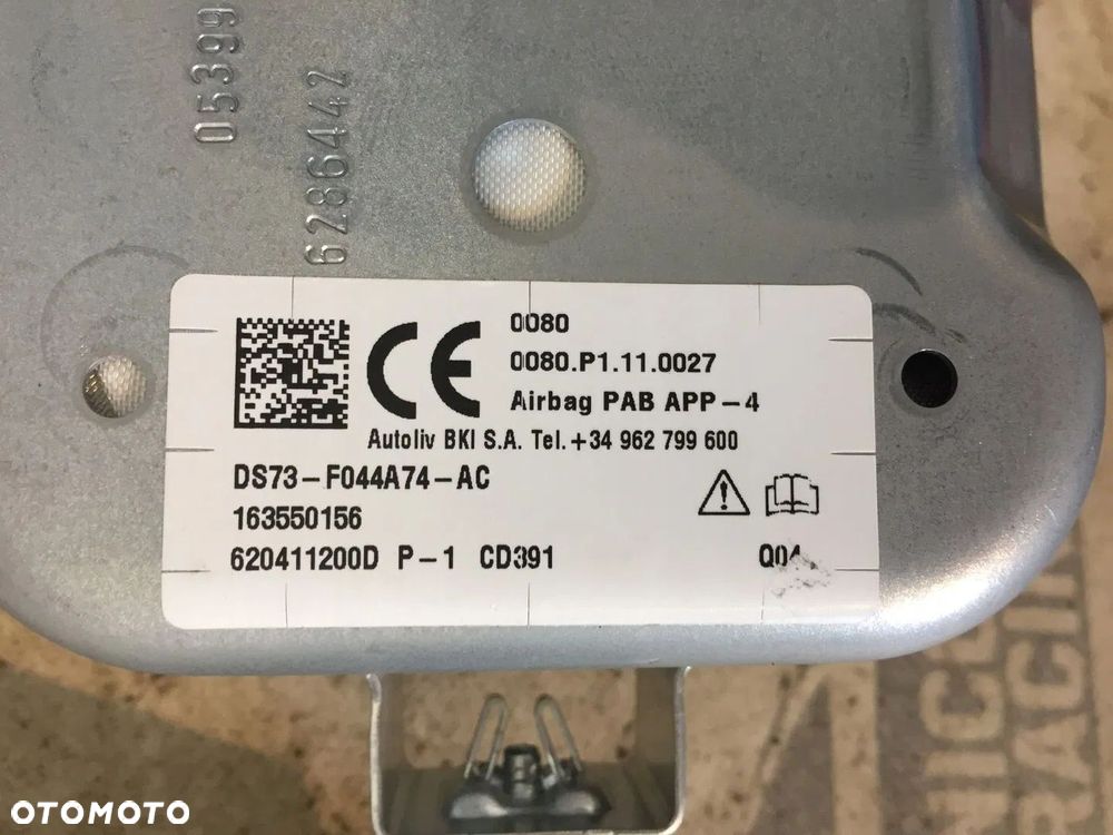 KOMPLET PODUSZEK AIR BAG KIEROWNICA DESKA KOLANOWA FORD MONDEO MK5 ORYGINAŁ - 8