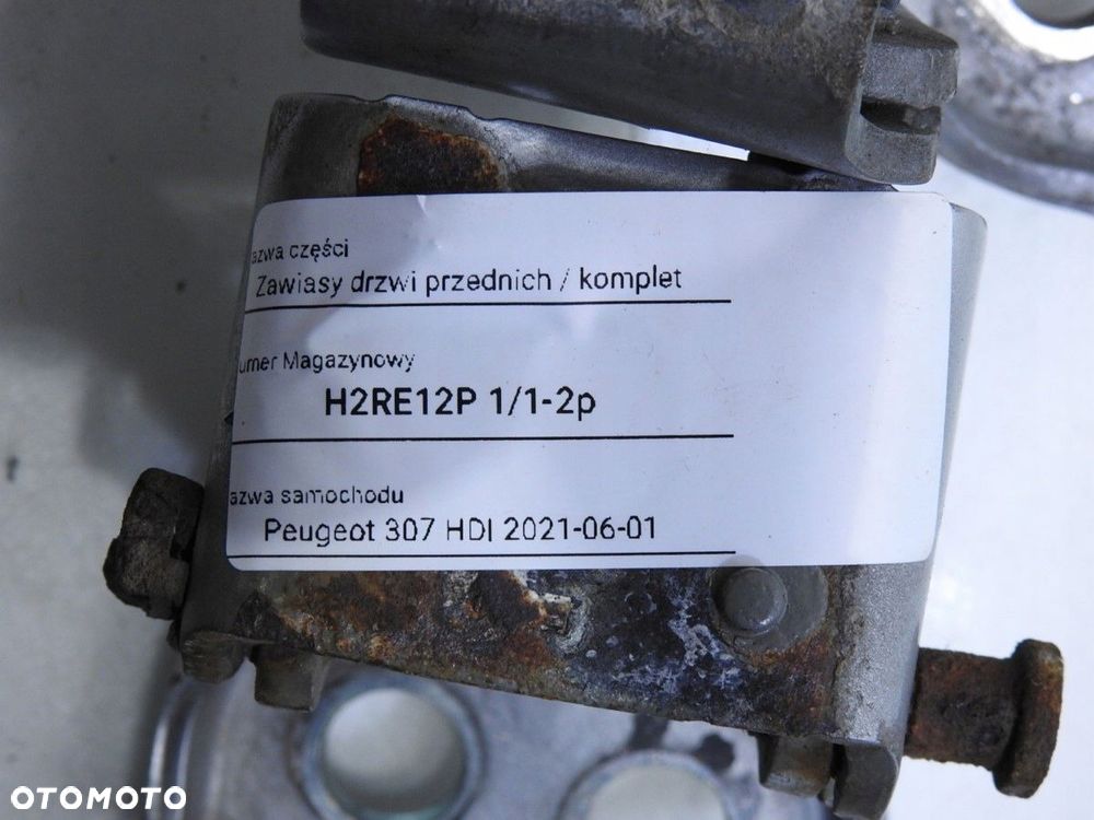 ZAWIASY DRZWI PRAWY PRZÓD EZR PEUGEOT 307 - 5