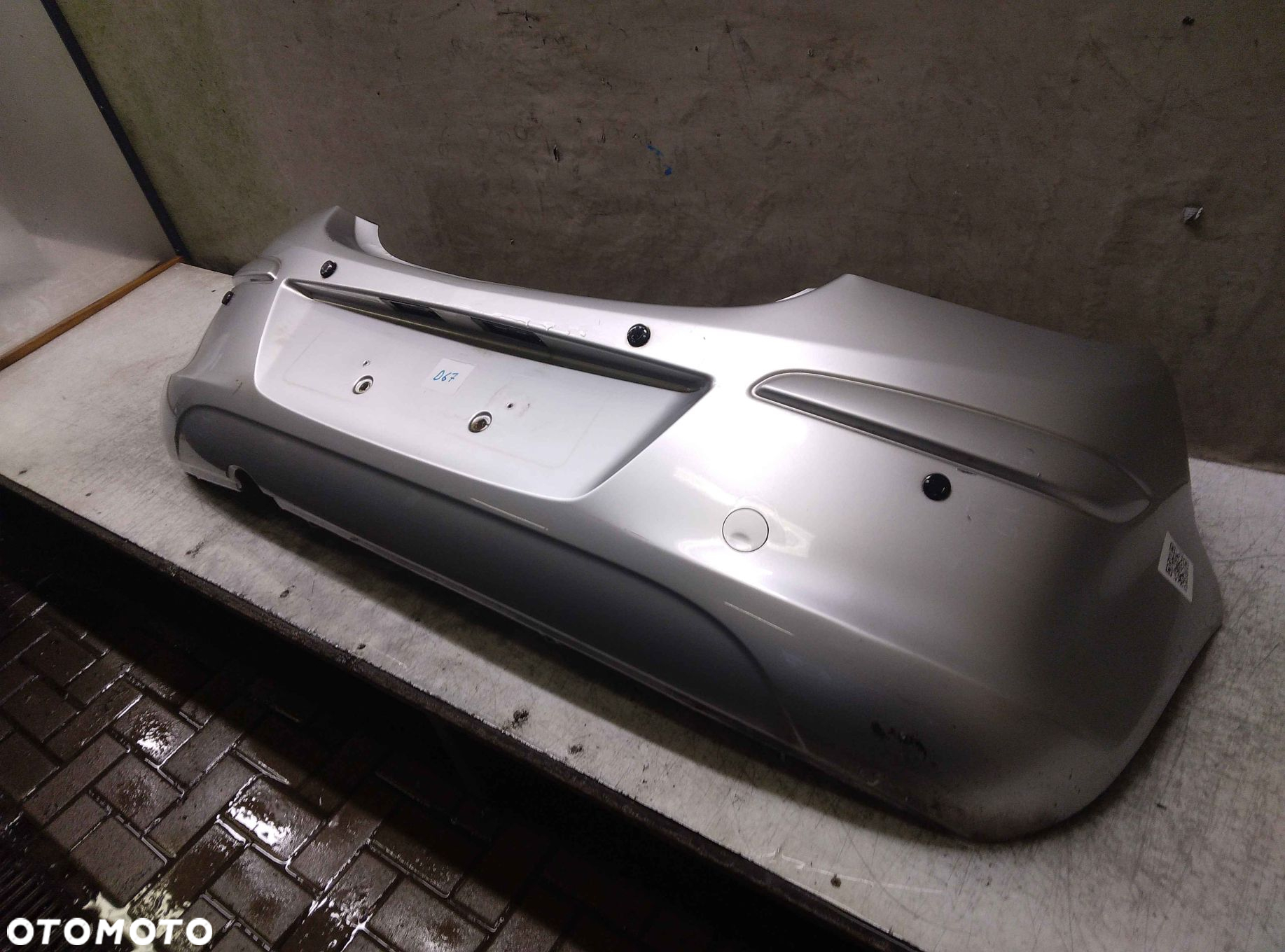 ^ ZDERZAK TYŁ TYLNY OPEL CORSA D Z157 SREBRNY PDC CZUJNIKI - 4