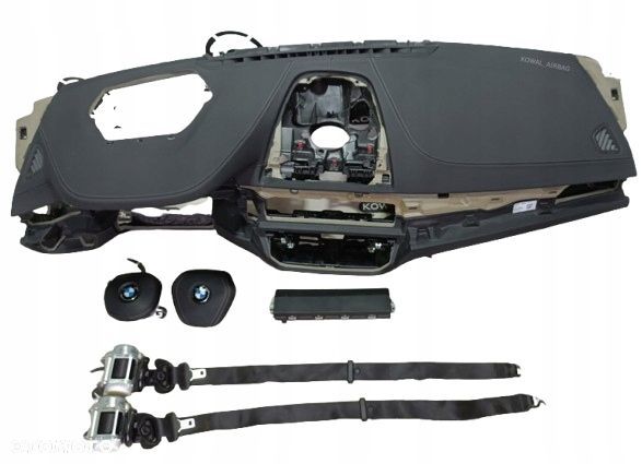 komplet poduszki deska pas pasy bmw 5 g30 skÓra chropowata head up - 1