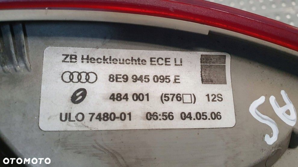AUDI A4 B7 KOMBI 04-08 LEWA TYLNA LAMPA KOMBI ORYGINAŁ 8E9945095E - 7