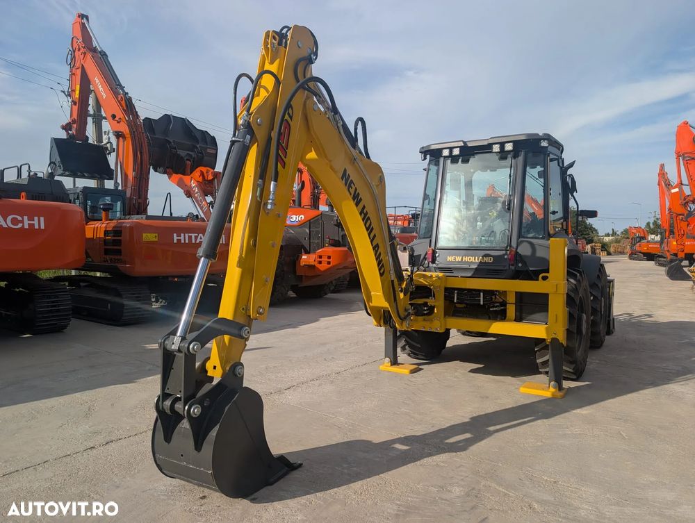 New Holland B115D, ROTI EGALE, FULL OPTION, Masa operationala 10t, motor 120CP, Certificat CE, Anv MICHELIN, automata POWERSHIFT, Cupa 4x1, FURCI, brat extensibil, ins picon, posibil leasing 5 ani, -PROMOTIE 89.900 EUR+Tva - 12