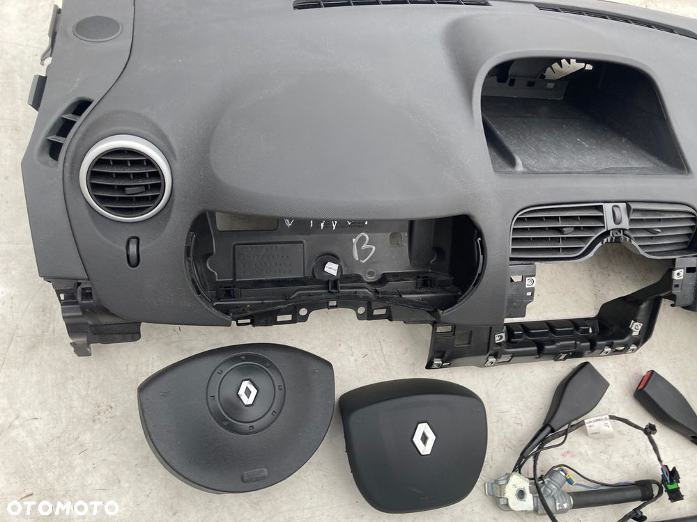 RENAULT KANGOO DESKA KONSOLA KOKPIT PULPIT PÓŁKA PARAPET AIRBAG PODUSZKI POWIETRZNE KIEROWCY PASAŻERA PODUSZKA POWIETRZNA FOTELA W FOTEL KURTYNY KURTYNA AIR BAG FOTELA PASY PAS - 3