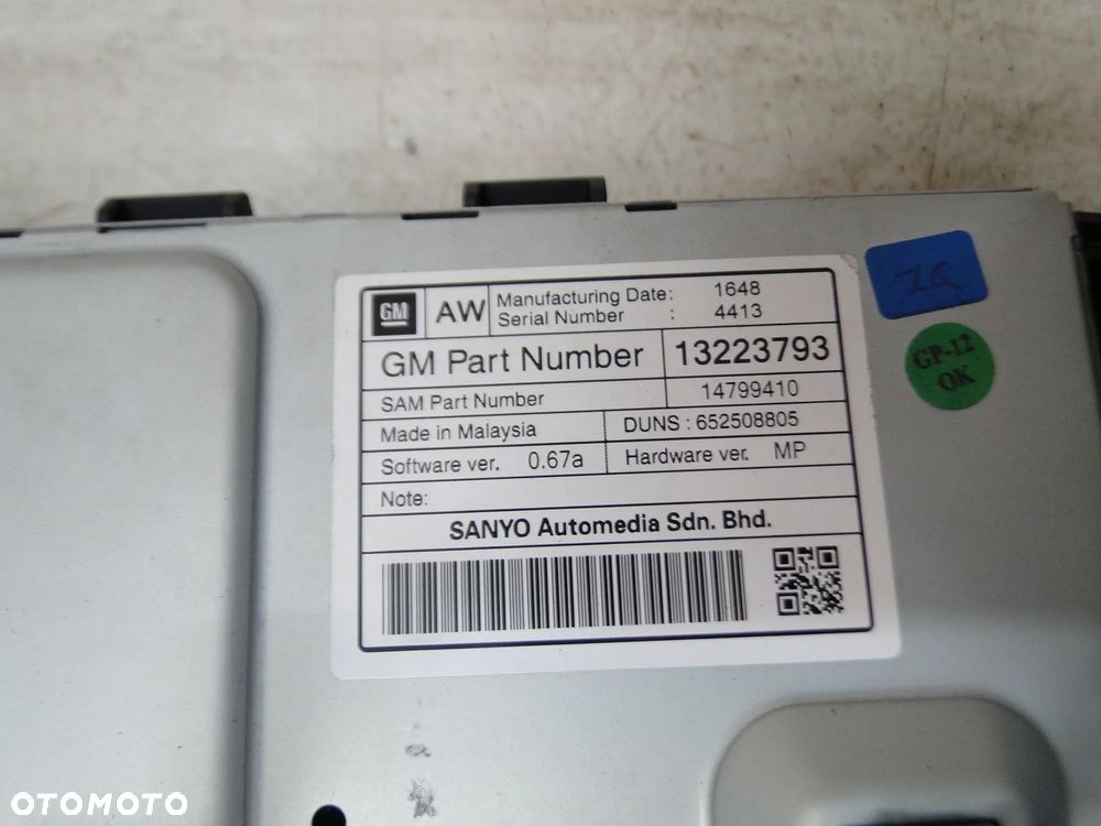 OPEL INSIGNIA A WYŚWIETLACZ MONITOR EKRAN RADIA NAWIGACJI EUROPA - 8