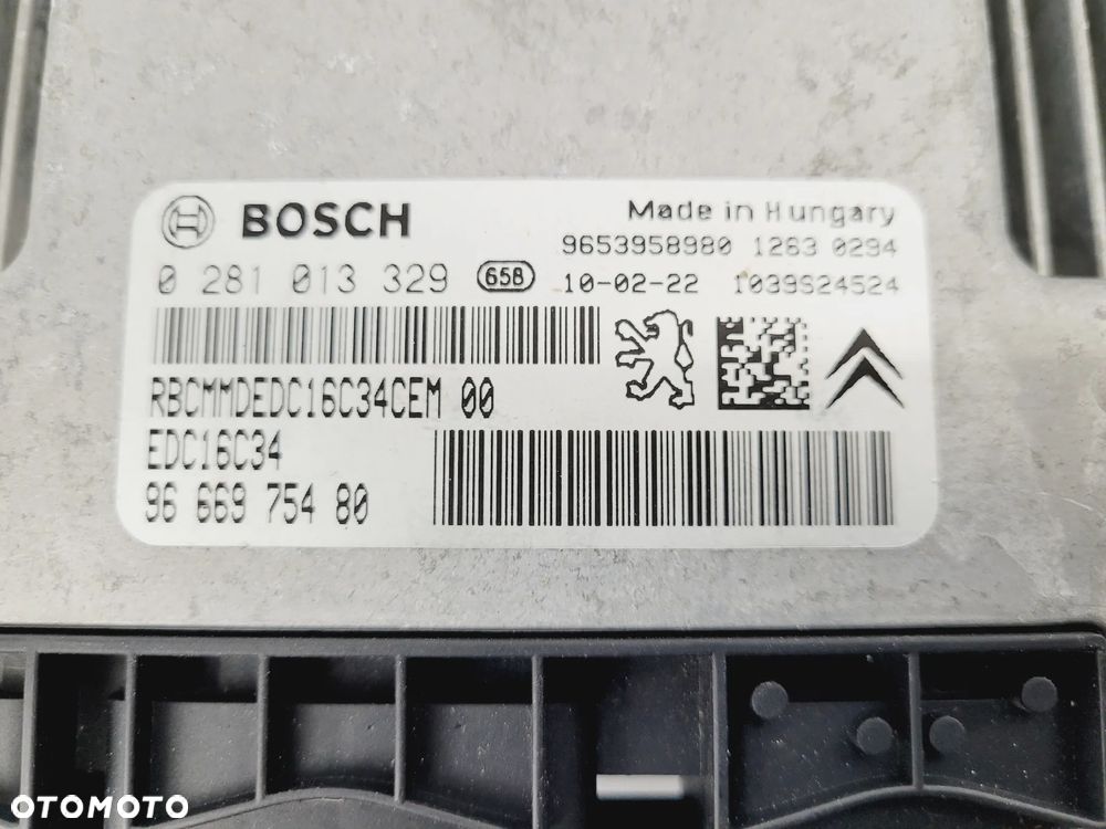 STEROWNIK SILNIKA KOMPUTER PEUGEOT PARTNER CITROEN BERLINGO III 2008-2018 CZĘŚCI - 8