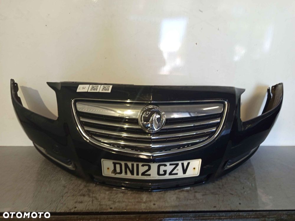 + ZDERZAK PRZÓD PRZEDNI OPEL INSIGNIA I 1 A Z22C CZARNY HALOGENY - 1