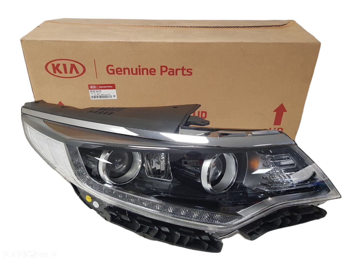 NOWA ORYGINALNA LAMPA PRAWA PRZEDNIA KIA OPTIMA 4 IV 15-19 SOCZEWKA + LED + DOŚW. EUROPA 92102-D4170 - 1