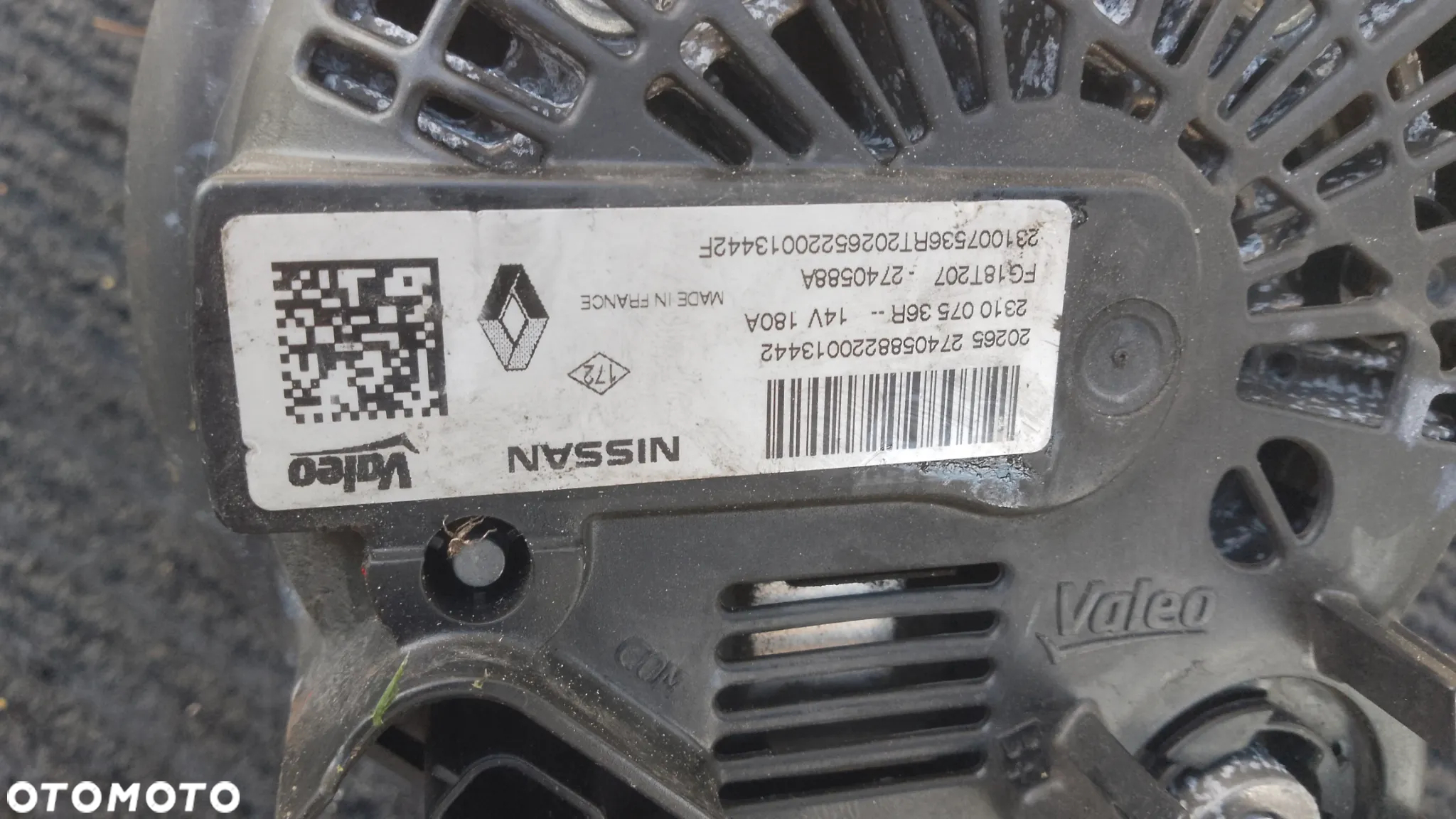 ALTERNATOR 231007536R KANGOO II CITAN W415 1.5DCI - 6