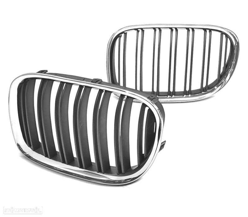GRELHA FRONTAL BMW SERIE 7 F01 09-15 LOOK M CROMADO - 4