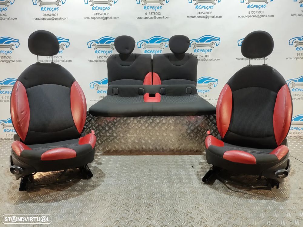 BANCOS PELE TECIDO AIRBAG MINI COOPER S R57 CABRIO CABRIOLET R56 - 1