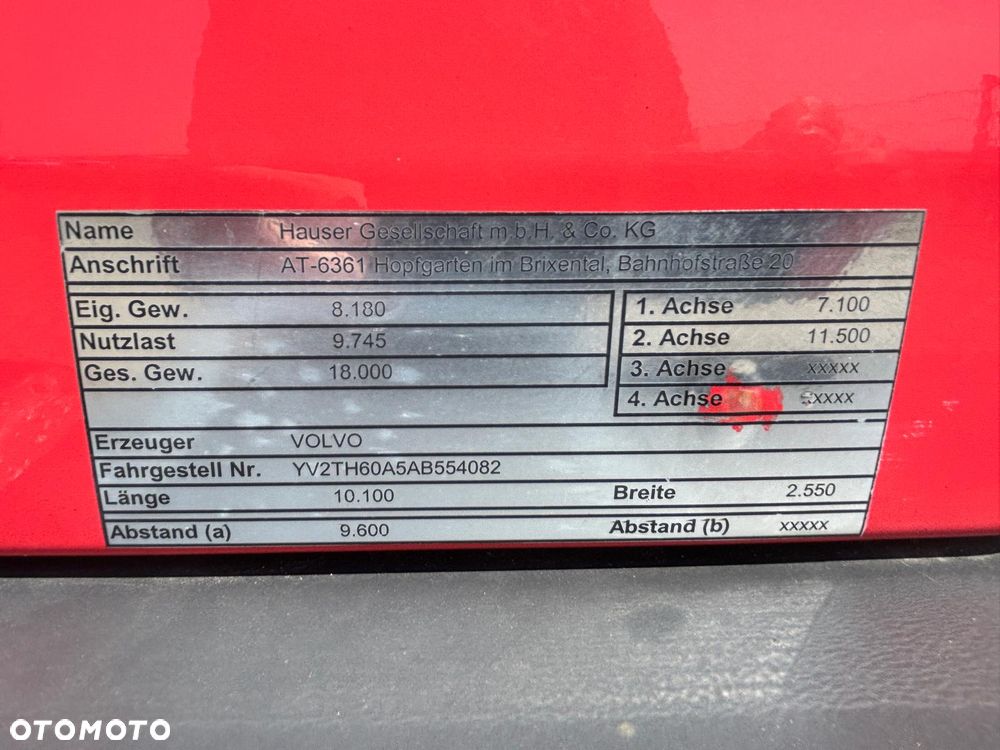 Volvo FL 290 4x2  18000 kg DMC , HDS Palfinger , EURO 5, skrzynia ładunkowa, platforma ,laweta , transport maszyn, transport materiałów budowlanych , autoholowanie, holowanie, pomoc drogowa , do zabudowy, do drewna , do stali - 21