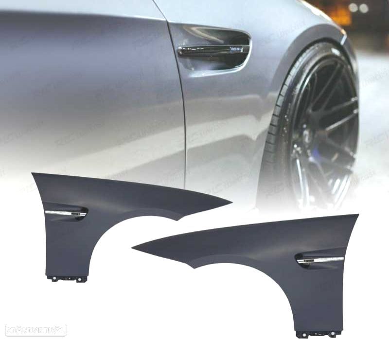 GUARDA LAMAS FRONTAL BMW E92 E93 06-14 LOOK M3 + INTERMITENTES LED - 1
