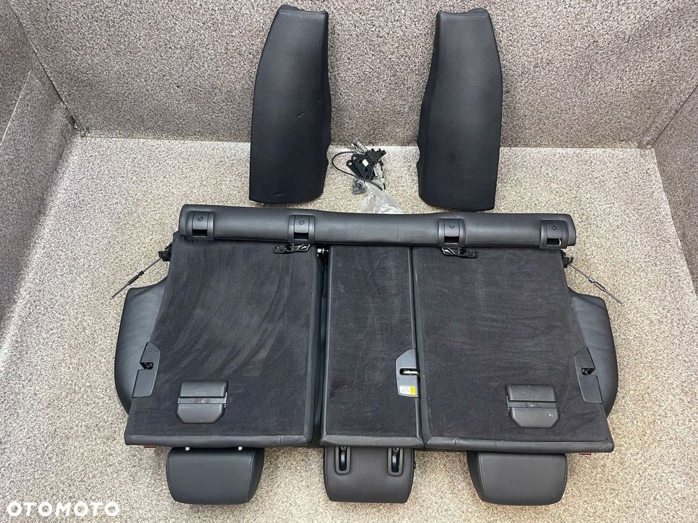 Kanapa tylna podlokietnik tyl Skora Czarna BMW F11 Kombi DAKOTA SCHWARZ BDB - 6
