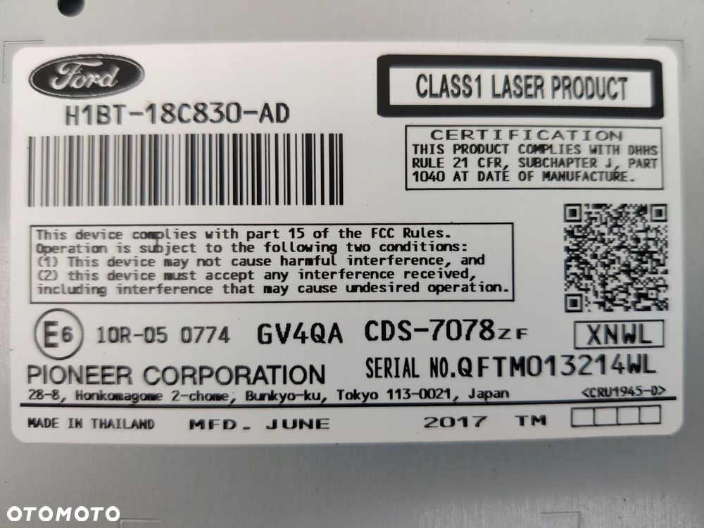 Odtwarzacz CD Ford Fiesta mk8 - 3