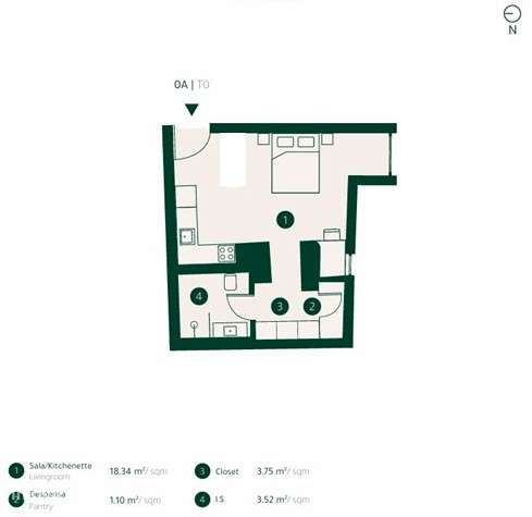 Apartamento T0 - Avenidas Novas - Lisboa - Estacionamento - Grande imagem: 5/5