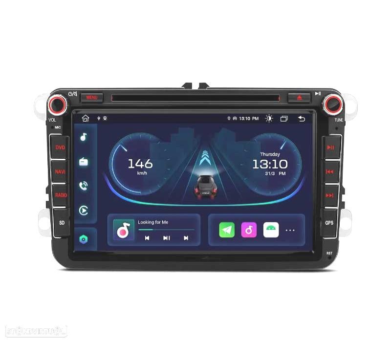 AUTO RADIO GPS ANDROID 12 PARA VOLKSWAGEN VW GOLF POLO PASSAT CADDY TOURAN USB GPS TACTIL HD - 1