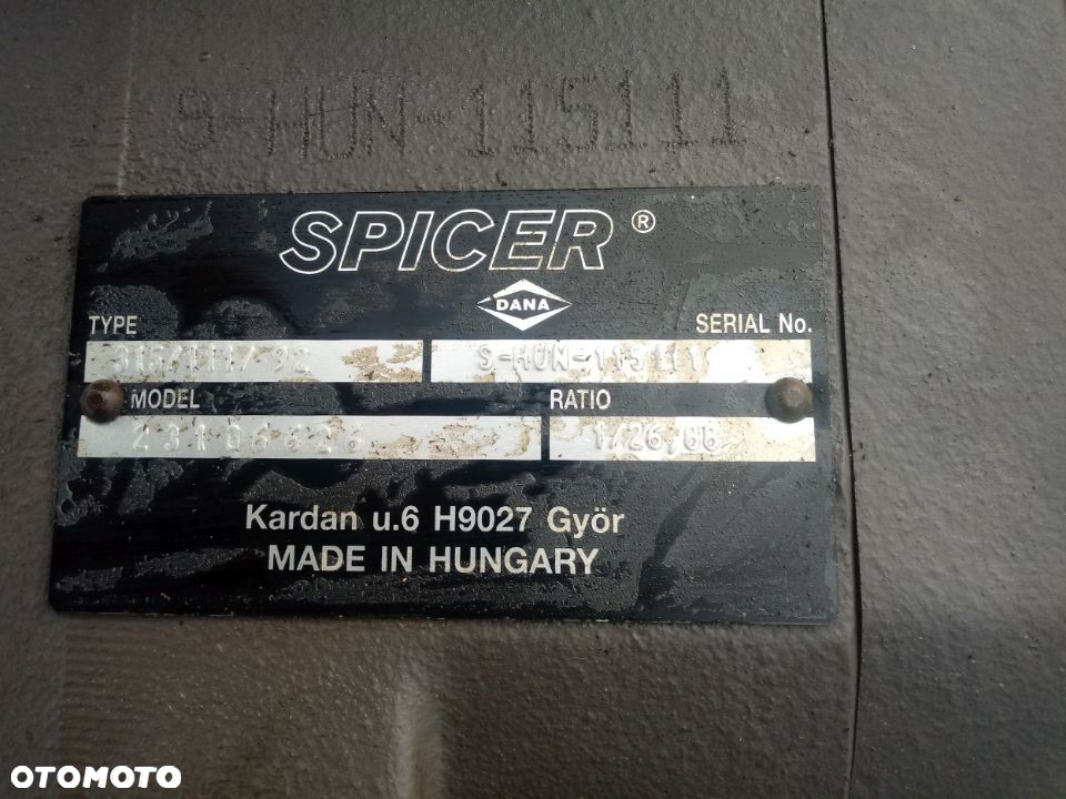 Zwolnica Dana Spicer 315-111-93 Mecalac Nowy Typ P-14 S-3x27 W-70 SZ-8 Ż-5 P-76,5 - 18