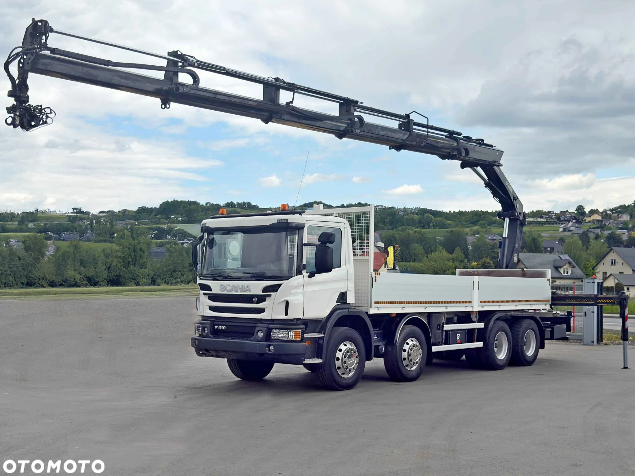 Scania P 410 * SKRZYNIA 7,00m * HIAB 244 E -5 HIPRO + PILOT *8x4 *STAN BDB - 2