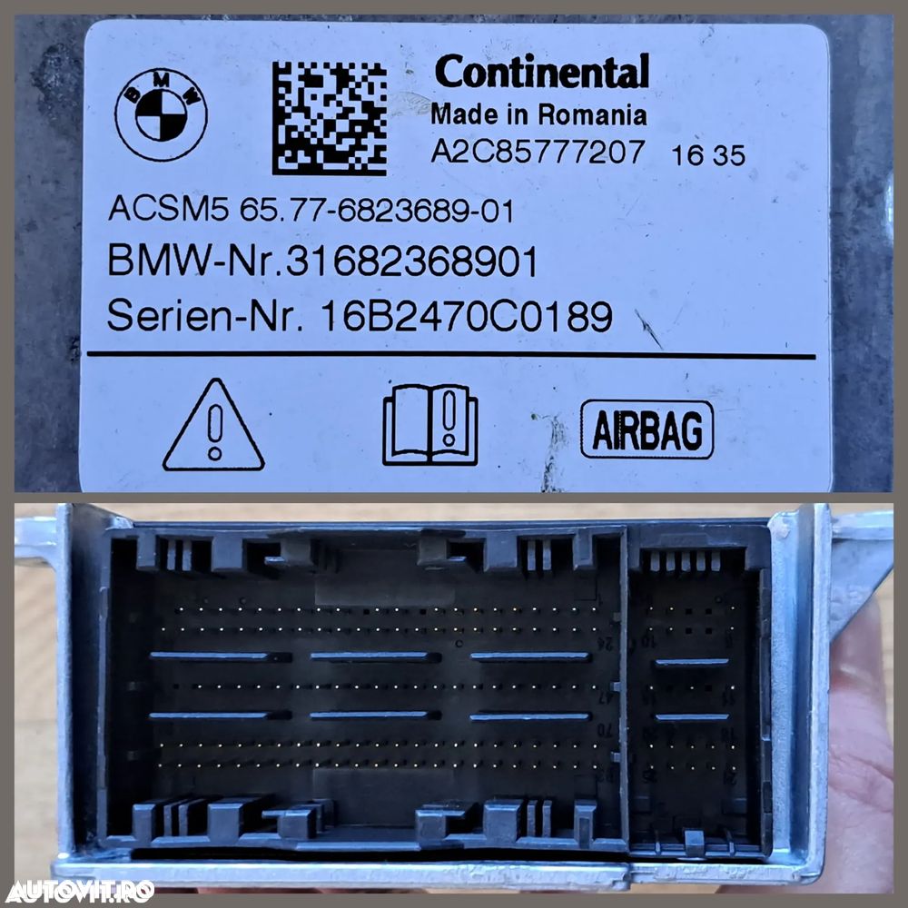 Modul ECU unitate calculator senzor impact airbag original bmw G30 G31 G38 G32 G11 G12 - 3