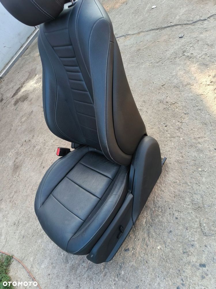 MERCEDES E KLASA W213 FOTEL PASAŻERA LEWY GRZANY CZARNA SKÓRA - 4