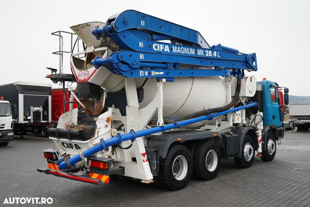 Astra VEICOLI 84 44 / POMPA BETONIERĂ / 8X4 / BETONIERĂ 9 M3 + POMPA CIFA MAGNUM MK 28.4 L / RADIOCOMANDĂ / TEST UDT NOU - 5