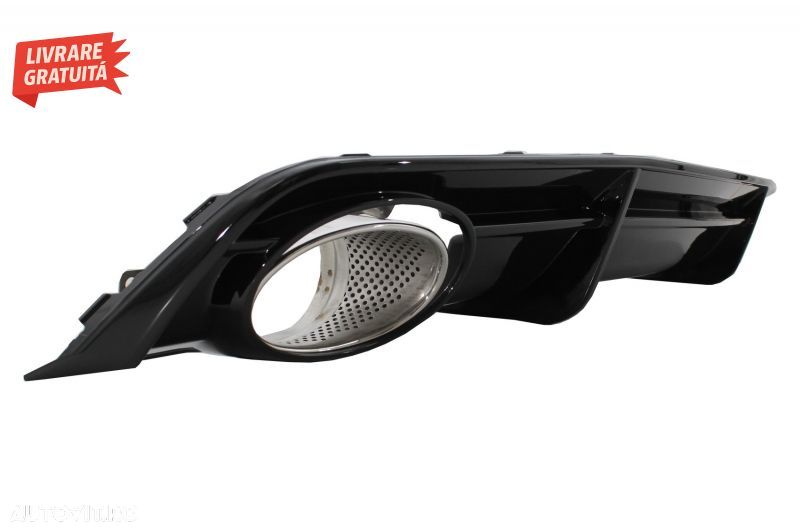 Bara Fata cu Difuzor Spate Negru si Ornamente Evacuare Audi A7 4G Facelift (2015-2- livrare gratuita - 10