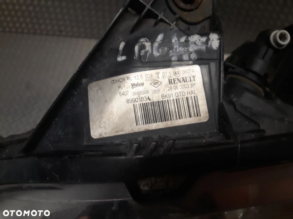 LAMPA LEWY PRZÓD RENAULT LAGUNA III SOCZEWKA 260600033R - 6