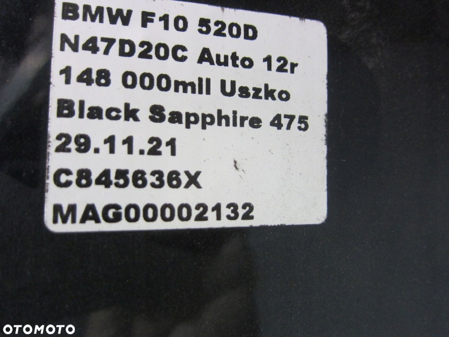 BMW F10 475 LISTWA PROGOWA PRAWA LEWA 7237081 - 7