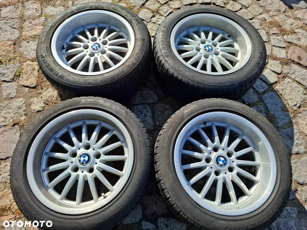 KOŁA ZIMOWE ZIMA ALUFELGI Z RANTEM 225/50 R17 8Jx17 H2 BMW E39 5x120 - 3