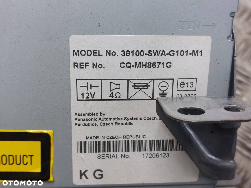 RADIO ODTWARZACZ HONDA CR-V III 39100-SWA-G101-M1 - 3