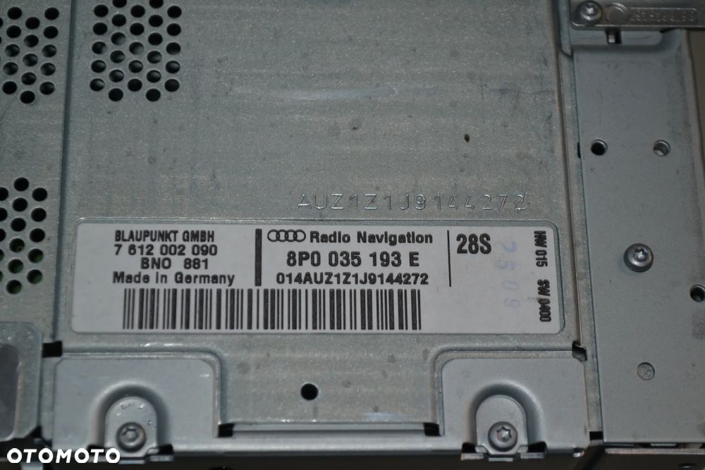 AUDI A3 8P LIFT RADIO ODTWARZACZ CD NAWIGACJA 2DIN 8P0035193E KOD STAN - 4