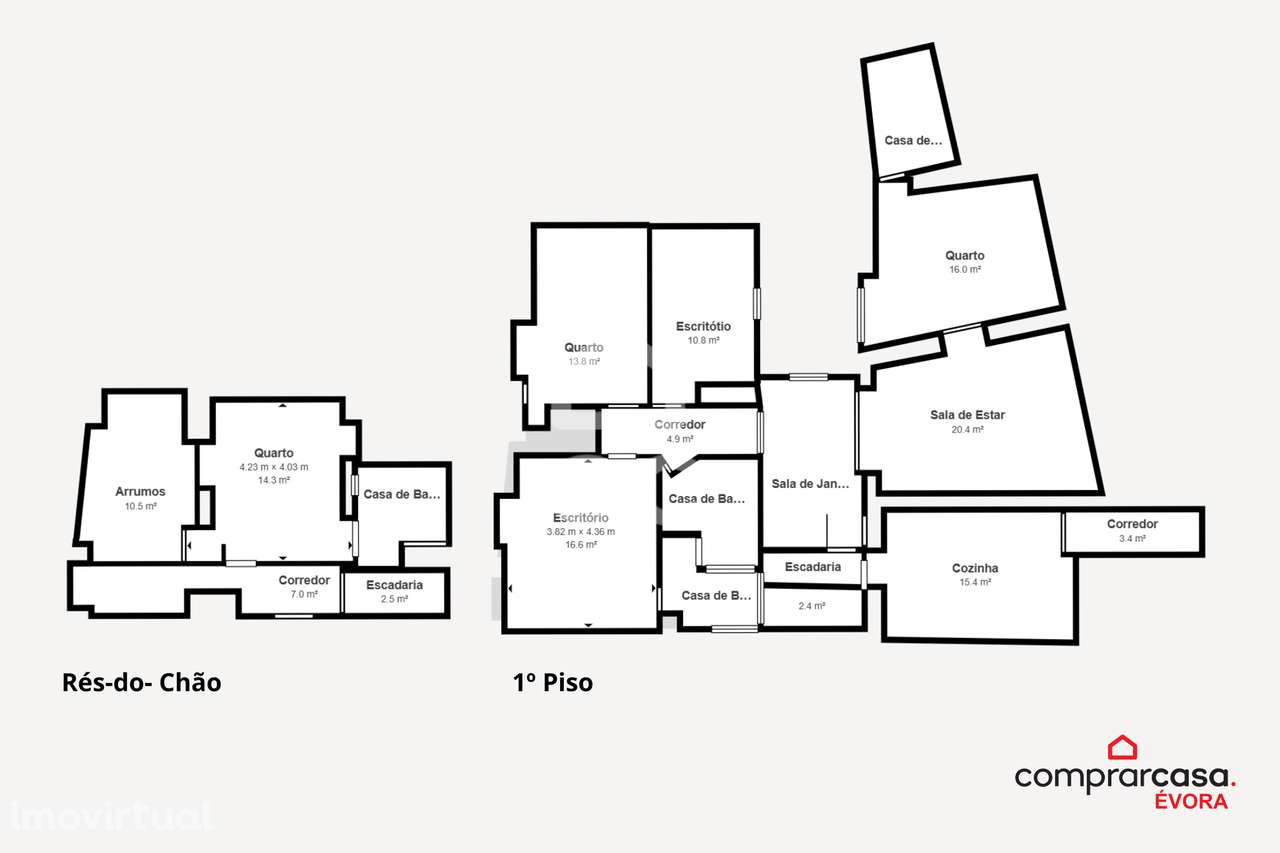 Moradia T4+ de Rés-do-Chão e 1.º Andar c/ Terraço e Unidade Independen - Grande imagem: 3/53