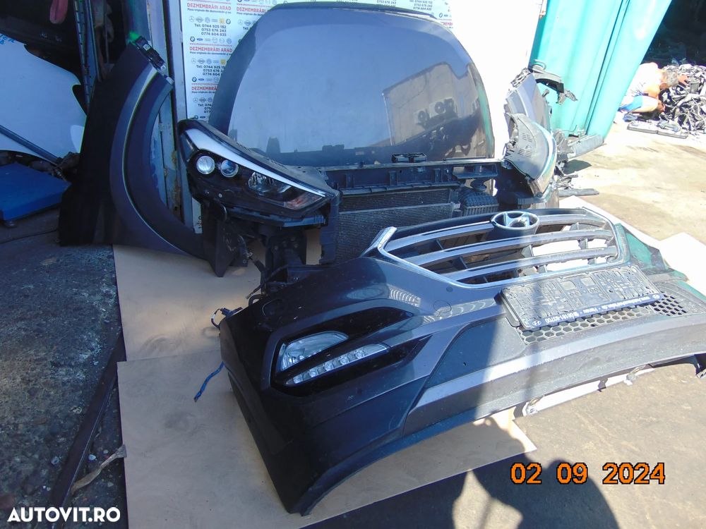 Fata completa Hyundai Tucson 2014-2015 bara fata trager aripi faruri capota radiatoare armatura ven - 3