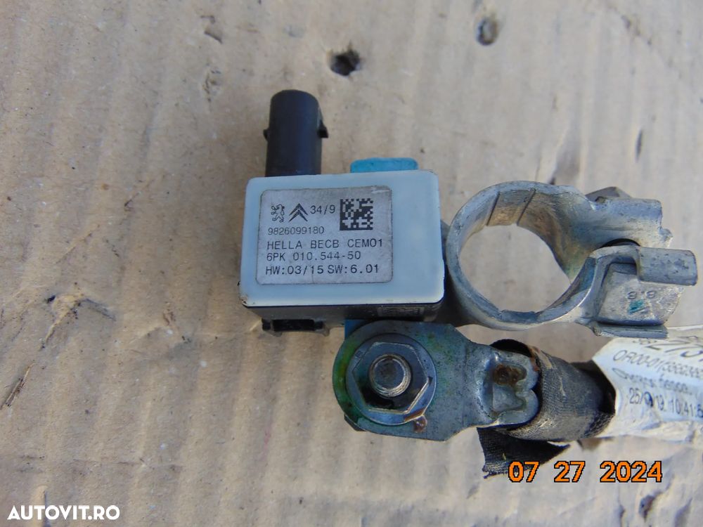 Borna minus Peugeot 208 dupa 2019 citroen ds3 senzor baterie opel corsa f cod 9826099180 - 3