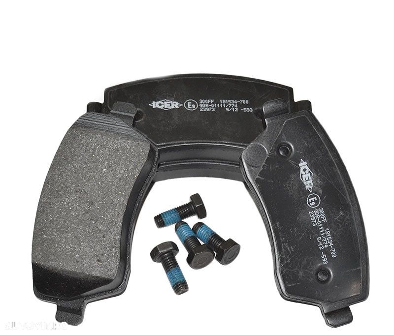 Placute frana ICER pentru Dacia Duster 2010 1.6 16V, Logan Mcv 2007-; Van si Pick-up Lodgy, Dokker, Nissan Note, Micra; Renault Modus, Kangoo 2008-; Captur, Clio 3, Clio 4, Twingo 2, Opel Agila, Mercedes C - 1