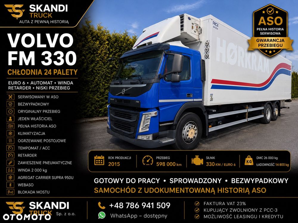 Volvo FM 330/ACC/ Euro6 /CHŁODNIA / DŁUGOŚĆ 12M /24 EURO PALET/ - 1